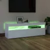  fehér TV-szekrény LED-lámpákkal 120 x 35 x 40 cm