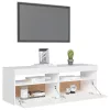  fehér TV-szekrény LED-lámpákkal 120 x 35 x 40 cm