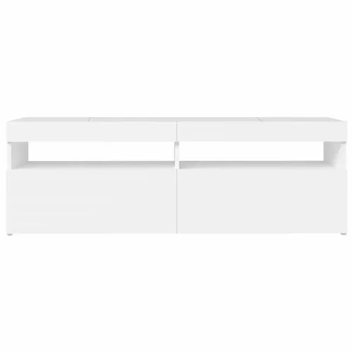 fehér TV-szekrény LED-lámpákkal 120 x 35 x 40 cm