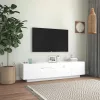  fehér TV-szekrény LED-lámpákkal 160 x 35 x 40 cm