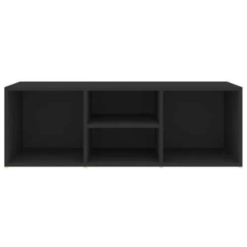  fekete szerelt fa cipőtároló pad 105 x 35 x 35 cm