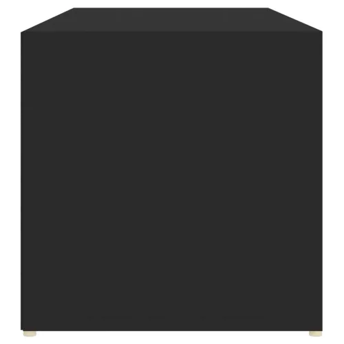  fekete szerelt fa cipőtároló pad 105 x 35 x 35 cm