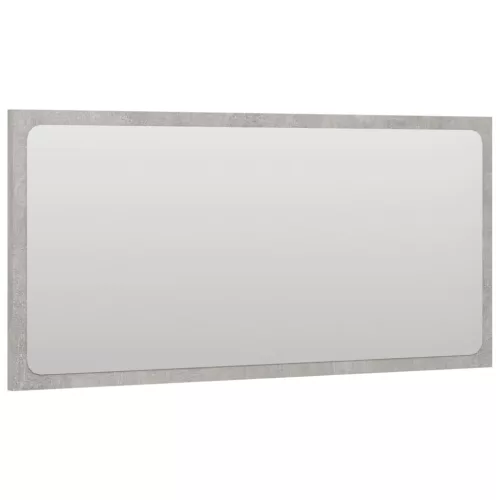  betonszürke LED-es forgácslap fürdőszobatükör 80 x 1,5 x 37 cm