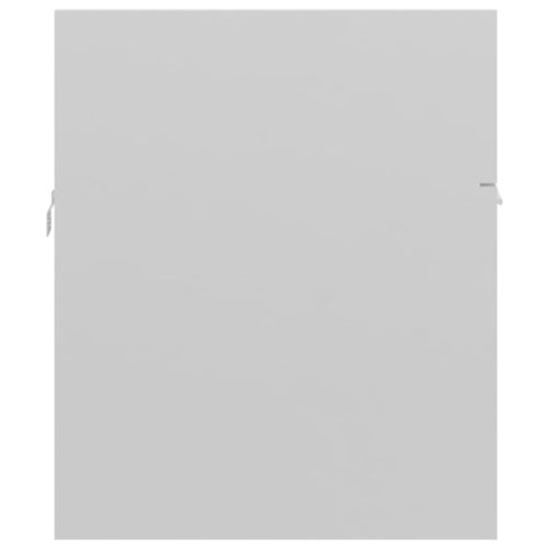  magasfényű fehér szerelt fa mosdószekrény 90 x 38,5 x 46 cm