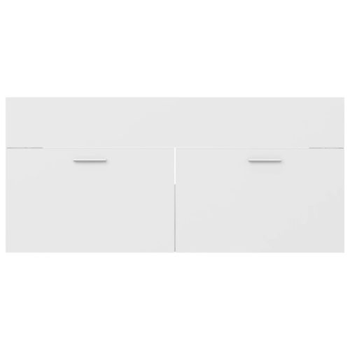  fehér szerelt fa mosdószekrény 100 x 38,5 x 46 cm