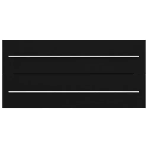  fekete szerelt fa mosdószekrény 100 x 38,5 x 48 cm