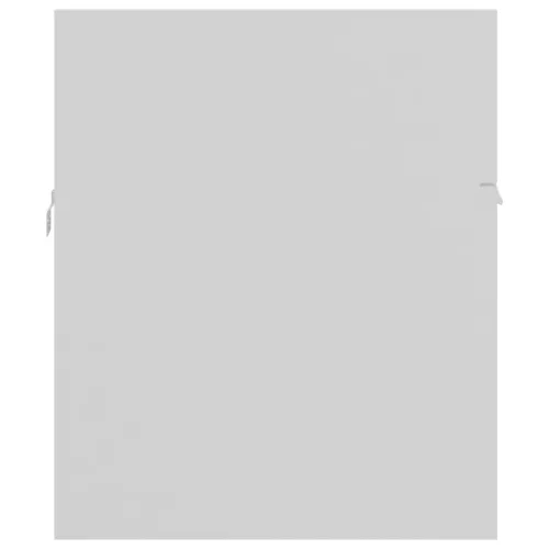  2 részes fehér szerelt fa fürdőszobai bútorszett