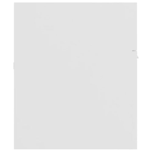  2 részes fehér szerelt fa fürdőszobai bútorszett