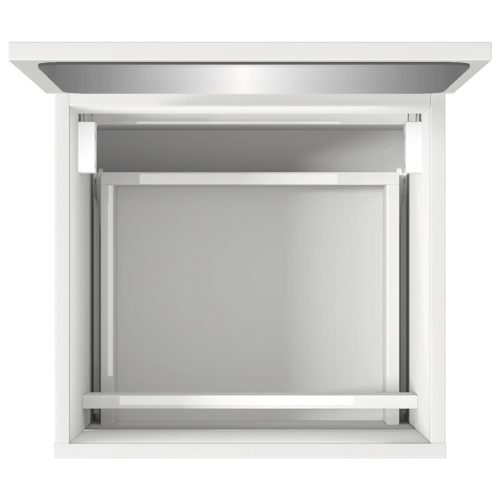  fehér szerelt fa fürdőszobaszekrény tükörrel