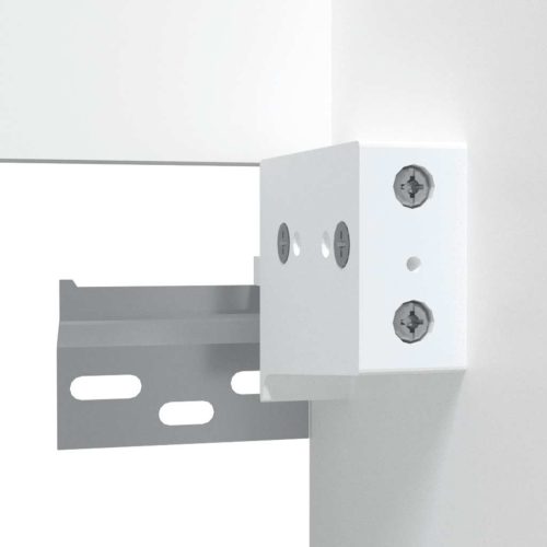  fehér szerelt fa fürdőszobaszekrény tükörrel