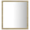  sonoma tölgy akril LED-es fürdőszobai tükör 40x8,5x37 cm