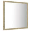  sonoma tölgy akril LED-es fürdőszobai tükör 40x8,5x37 cm