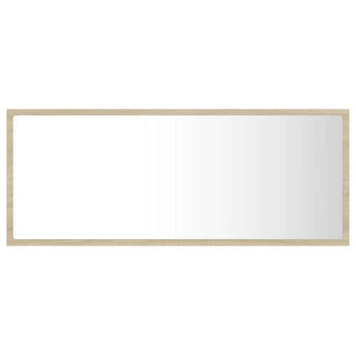  sonoma tölgy akril LED-es fürdőszobai tükör 100x8,5x37 cm