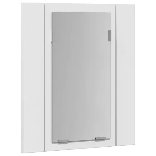  fehér akril LED-es fürdőszobaszekrény tükörrel 40 x 12 x 45 cm