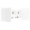  fehér akril LED-es fürdőszobaszekrény tükörrel 100 x 12 x 45 cm