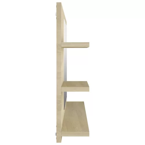  sonoma tölgy színű szerelt fa fürdőszobai tükör 90x10,5x45 cm