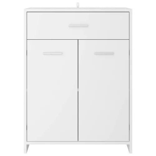  fehér szerelt fa fürdőszobaszekrény 60 x 33 x 80 cm