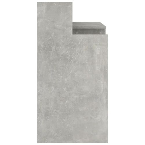  betonszürke szerelt fa íróasztal LED-ekkel 97 x 45 x 90 cm
