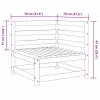  mézbarna tömör fenyőfa kerti sarokkanapé