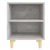  betonszürke éjjeliszekrény tömör fa lábakkal 40 x 30 x 50 cm