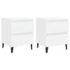 2 db fehér szerelt fa éjjeliszekrény 40 x 35 x 50 cm