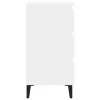  fehér éjjeliszekrény fémlábakkal 40 x 35 x 69 cm