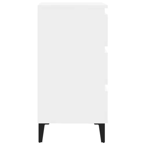  fehér éjjeliszekrény fémlábakkal 40 x 35 x 69 cm