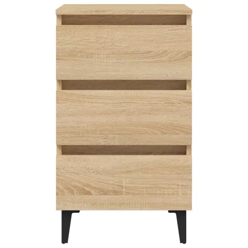  sonoma tölgy színű éjjeliszekrény fémlábakkal 40 x 35 x 69 cm