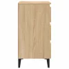  sonoma tölgy színű éjjeliszekrény fémlábakkal 40 x 35 x 69 cm