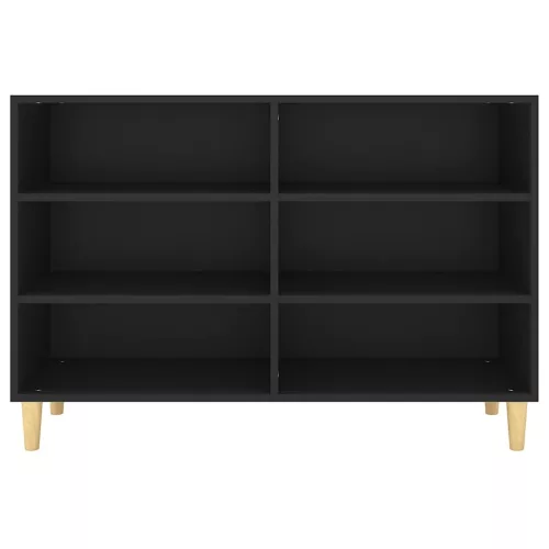  fekete szerelt fa tálalószekrény 103,5 x 35 x 70 cm