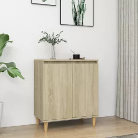    szerelt fa tálalószekrény tömör falábakkal 60x35x70 cm