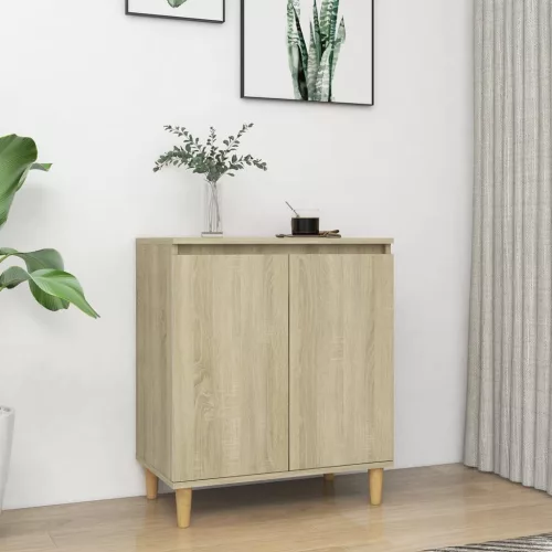  szerelt fa tálalószekrény tömör falábakkal 60x35x70 cm