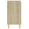 szerelt fa tálalószekrény tömör falábakkal 60x35x70 cm