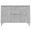  betonszürke szerelt fa tálalószekrény 101 x 35 x 70 cm