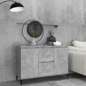  betonszürke szerelt fa tálalószekrény 104 x 35 x 70 cm