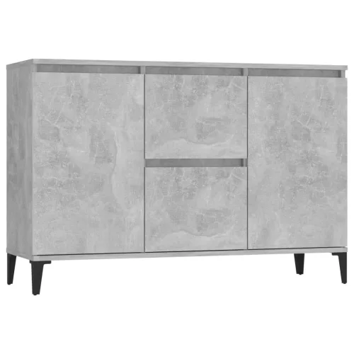  betonszürke szerelt fa tálalószekrény 104 x 35 x 70 cm