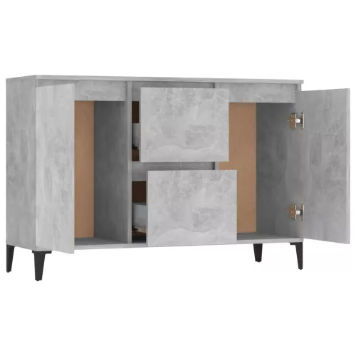  betonszürke szerelt fa tálalószekrény 104 x 35 x 70 cm