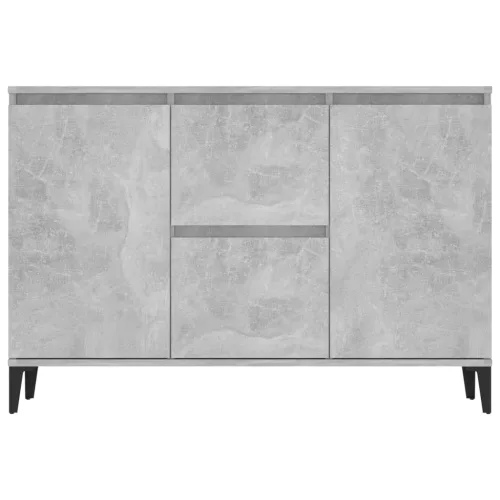  betonszürke szerelt fa tálalószekrény 104 x 35 x 70 cm