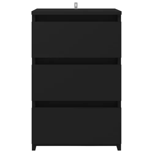  fekete szerelt fa éjjeliszekrény 40 x 35 x 62,5 cm