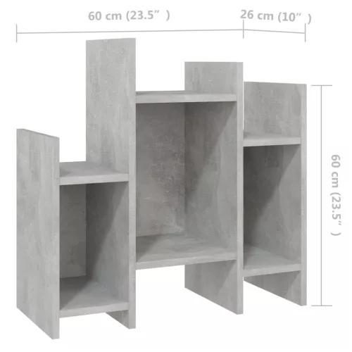  betonszürke szerelt fa kisszekrény 60 x 26 x 60 cm