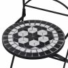 VID 2 db-os fekete / fehér mozaik szék