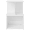  magasfényű fehér szerelt fa éjjeliszekrény 35 x 35 x 55 cm