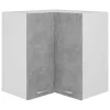  “Lyon” betonszürke szerelt fa függő sarokszekrény