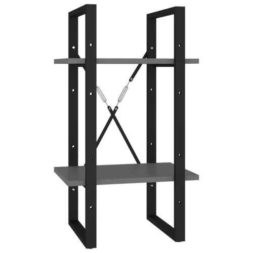  kétszintes fehér szerelt fa könyvszekrény 40 x 30 x 70 cm