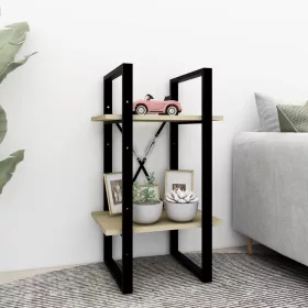    kétszintes sonoma tölgy színű könyvszekrény 40 x 30 x 70 cm