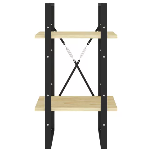  kétszintes tömör fenyőfa könyvszekrény 40 x 30 x 70 cm