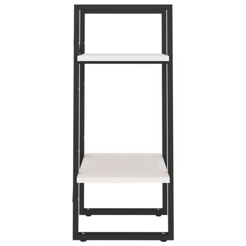  kétszintes fehér tömör fenyőfa könyvszekrény 40 x 30 x 70 cm