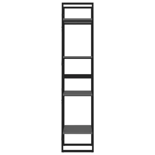  4-szintes szürke szerelt fa könyvszekrény 40 x 30 x 140 cm