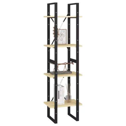  négyszintes tömör fenyőfa könyvszekrény 40 x 30 x 140 cm