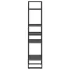  négyszintes szürke tömör fenyőfa könyvszekrény 40 x 30 x 140 cm
